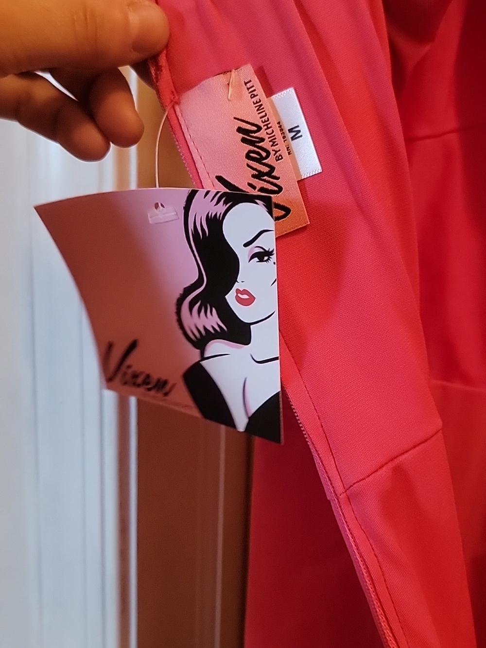 Vixen Hot Pink Jaw Breaker Wiggle Dress Sz M - Picture 4 of 7